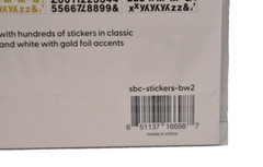 Scrapbook.com Sticker Book Black & White w/Gold Accent 8 sheets sbc-stickers-bw2