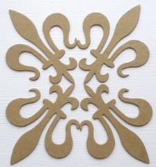 {4} *VINTAGE FLEUR DE LIS* Flourish Accent – Chipboard Die Cuts – 2 1/4″ x 3″