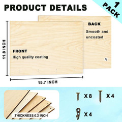 Sublimation Wood Photo Blanks, 11.8″ X 15.7″ Unfinished Wood Hanging Board with