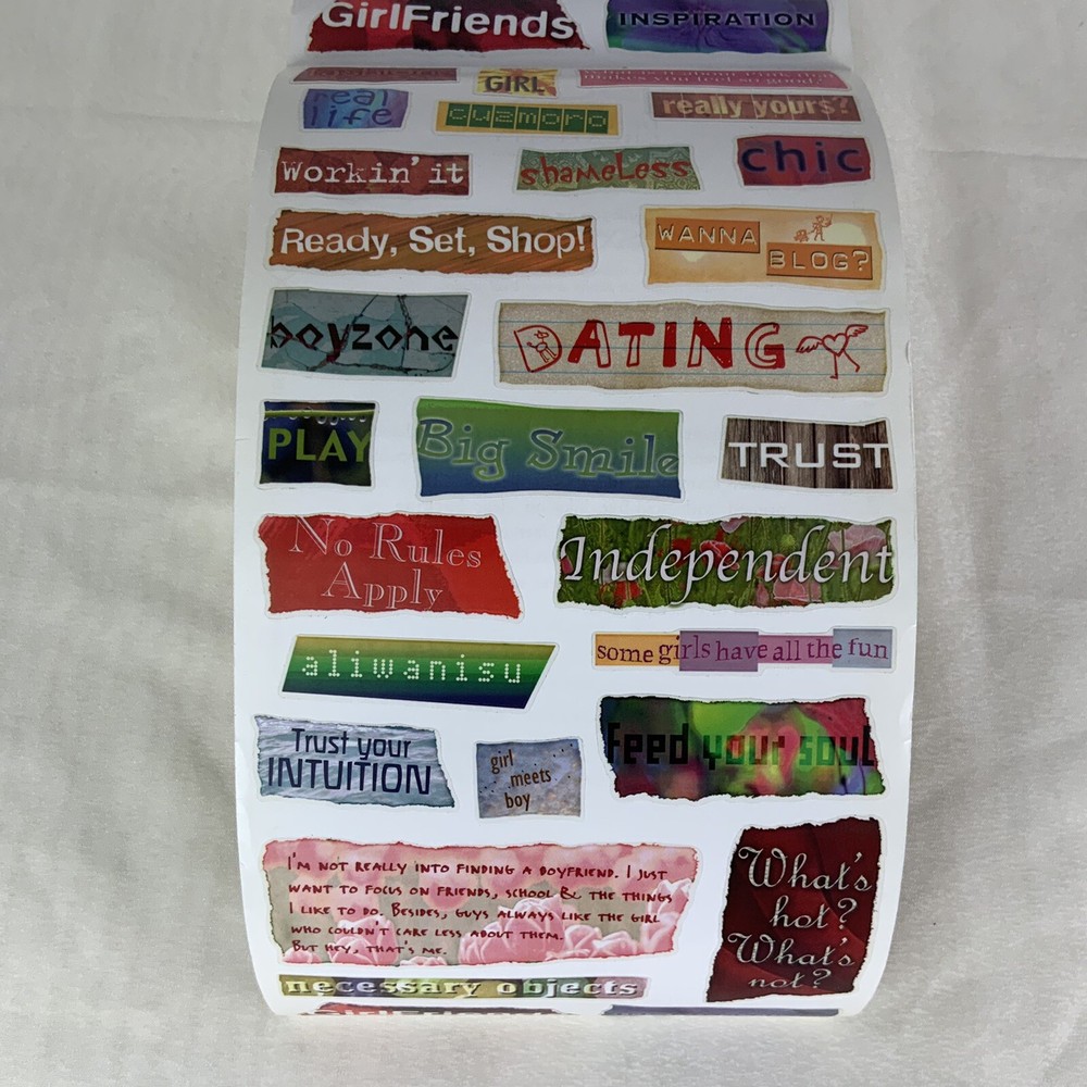 2004 PSX Designs For Creativity Stickers “Teen Sayings” SR6076-39 Sheets/1 Roll