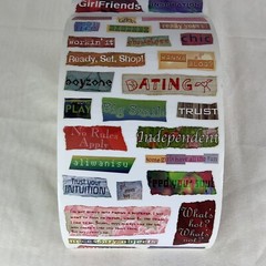 2004 PSX Designs For Creativity Stickers “Teen Sayings” SR6076-39 Sheets/1 Roll