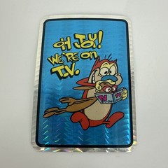 4 PACK Rare Vintage 90s Stickers Ren and Stimpy Prism Vending Machine Sticker