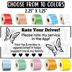50 DoorDash UberEATS Grubhub Delivery 2.25″ STICKERS LABELS SCRATCH RESISTANT