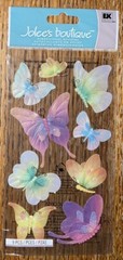 RARE Jolees Velum Butterflies Butterfly Colorful Glittery 3D Scrapbook Stickers