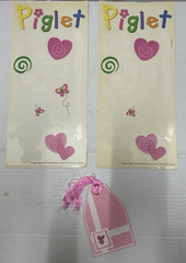 Lot of 5 Used Disney Piglet Scrapbook 12 X 12 Paper, Stickers, Premade die cut