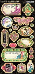 Graphic 45, Fashion Forward Frames, Tags, Chipboard, Smiles, Flowers
