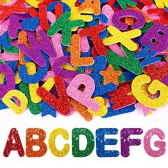 Foam Letter Stickers – 448Pcs Alphabet Stickers Glitter Letter Sticker Self A…
