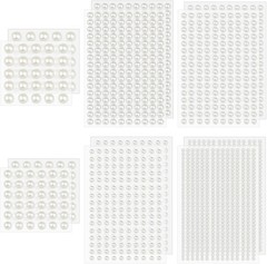 1982 Pcs Self-Adhesive Pearl Stickers, Multiple Sizes, Decorative Pearl Gems …