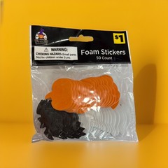 NEW Halloween Foam Stickers. (1,500) Pumpkins, Bats, And Ghosts!