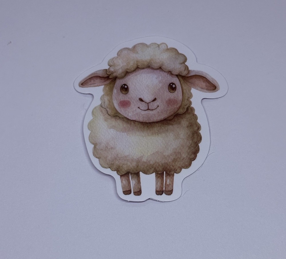 Cute Baby Sheep Animal Sticker Vinyl Decal Journal Wall Fun Art Decor Tc9