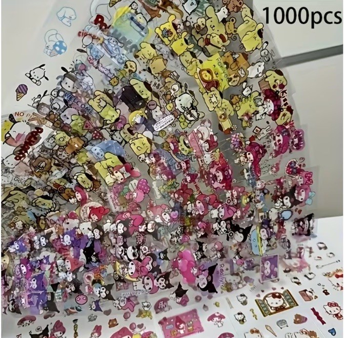 1000 Retro Vintage Look Hello Kitty Stickers 20 Sheets Random Hello Kitty Friend