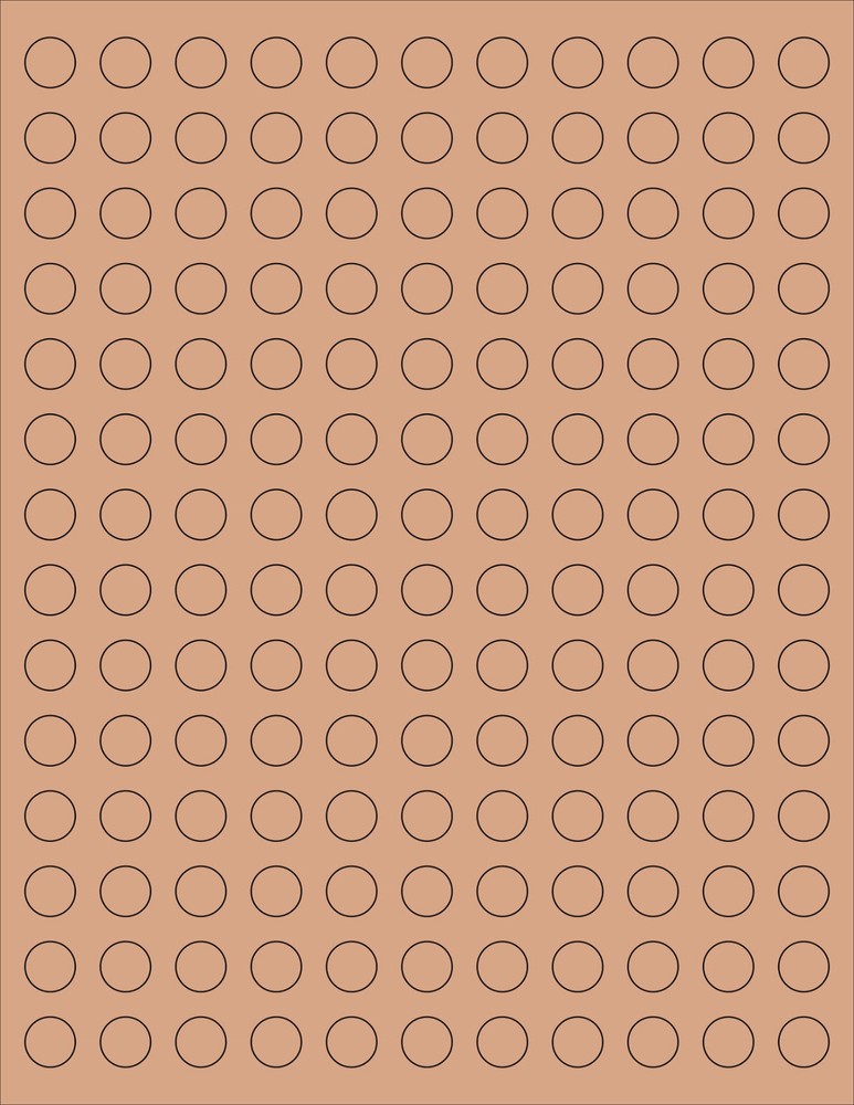 6 SHEETS 1/2 INCH ROUND BLANK KRAFT STICKERS 924 LABELS RUSTIC NATURAL SMOOTH