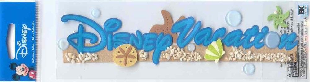 Disney Licensed EK Success DISNEY VACATION Theme stickers 62528 Fast FREE Ship!