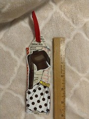 Handmade Zippered Pouch Full Of Vintage Sewing Tags, Charms, Vintage And Modern.