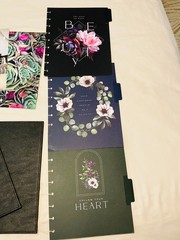 Happy Planner Lot of Classic Covers & Dividers – Moody Dark Floral – Deluxe