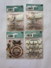 Jolees Boutique Dimensional Stickers 4 Fall Thanksgiving Turkeys Squirrels Lot 4