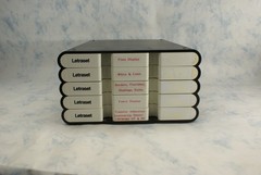 Vintage Black White Letraset Hard Case (only) for Dry-Transfer Lettering