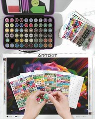 Label Stickers for Diamond Painting 2 Set 489 Colors Stickers Kits Accessories