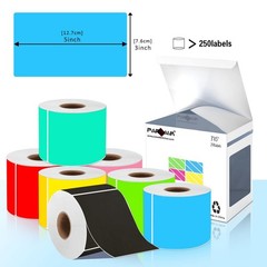 Large 5 x 3 inch Rectangle Color Coding Sticker, Writable Square Color Code I…