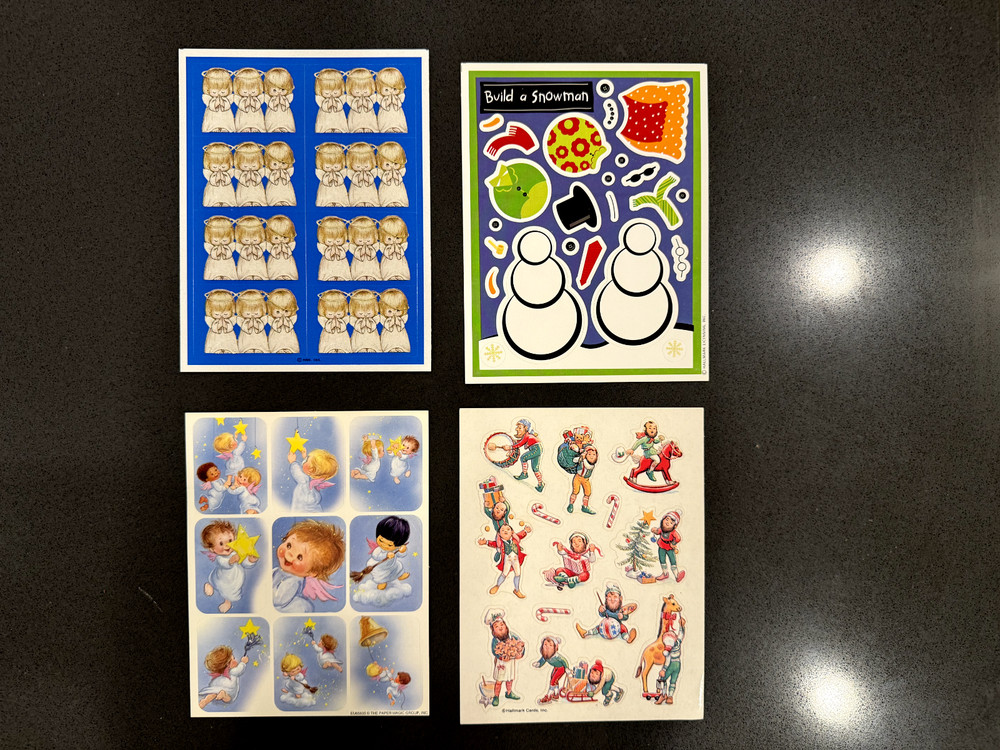 Vintage 80s Stickers–Hallmark, AGC?- 4 Full Sheets