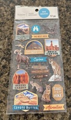 Recollections NATIONAL PARKS Utah Arizona Dimensional Stickers 17 Pieces
