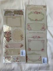 K&Company Dimensional Embossed Stickers Frames Floral Vintage Scrapbooking