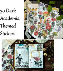Vintage Aesthetic Scrapbook Supplies Kit with Scrapbook Paper, Stickers, Bookmar