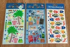 Stickopotamus Scrapbooking Tropical Vacation Stickers Lot Of 3 NEW SEALED