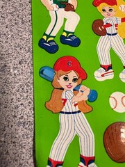 Vintage Sandylion Stickers Girls Softball Baseball 2 Sheets 2002
