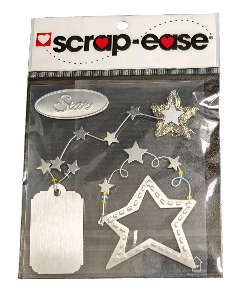Scrap-Ease 3D Metal Collection Scrapbook Stickers Star
