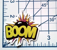 Boom Vinyl Sticker Cartoon Comic Book Bubble Superhero Laptop Car Water Bottle