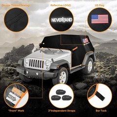 Wrangler Cab Cover for 2007-2026 Jeep Wrangler JK JL 2 Door, Half C…