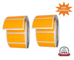 40MM x 19MM (4CM x 2CM) Bright Neon Orange Label Rolls All-Purpose Use 1000 Pack