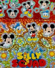 DISNEY MICKEY MOUSE STICKERS✨❤️✨💛✨🩵✨💜✨🧡✨7 1/2” X 5 1/2”✨SILLY SQUAD✨💫