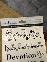 Miss Elizabeth’s Romance Wedding 2-Sided Scrapbook Sticker Sheet 12×4 New
