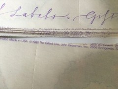 10 GIFTED STICKERS LABELS/TAGS John Grossman’s THE GIFTED LINE VTG 1986 FLORAL