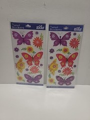 Eksuccess Sticko Themed Stickers-Paper Butterflies Lot Of 2pks