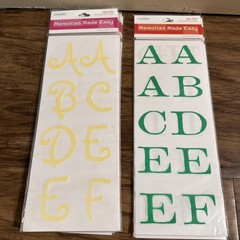 HUGE NEW LOT of 21 Letter & number scrapbooking stickers