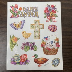VTG American Greetings •Forget Me Not• Easter Glitter Stickers 2 Sheets AGC