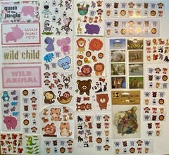 Zoo Jungle Animal Sticker Lot! Paper Reflections, San Diego Zoo, Etc