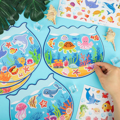 24PCS Summer Stickers Craft Kit for under the Sea Scene Creation