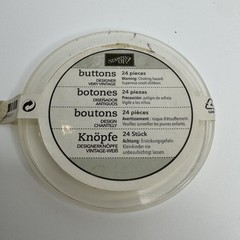 Stampin Up Very Vintage Designer Buttons 129327 Cream Vanilla Crafting 24pc