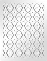 6 SHEETS 3/4″ ROUND BLANK SILVER METALLIC STICKERS LABELS SEAL SHINY~KISSES SIZE