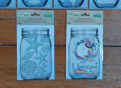 Lot of 11 CRAFTER’S SQUARE Paper Crafts Rub-On and Magic-On GLASS 27 Stickers
