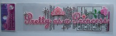 PRETTY AS A PRINCESS Title Stickers DISNEY Princesses Disneyland World; party
