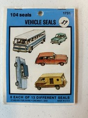 Vintage Redi-Stix Standard Publishing Vehicle Seals 100 seals Free Shipping