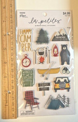 The Paper Studio La Petites Camping Dimensional Stickers 14 Pieces – NEW
