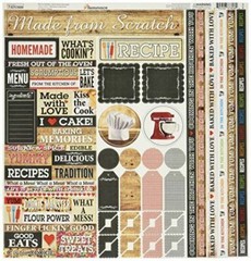 Reminisce ITK-100 In the Kitchen Cardstock Sticker, 12″ by 12″, Multicolor