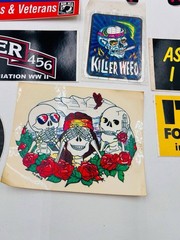 Lot of 20+ Vintage Stickers – Rock Bands, Military, Peace, Hunting, AC/DC…