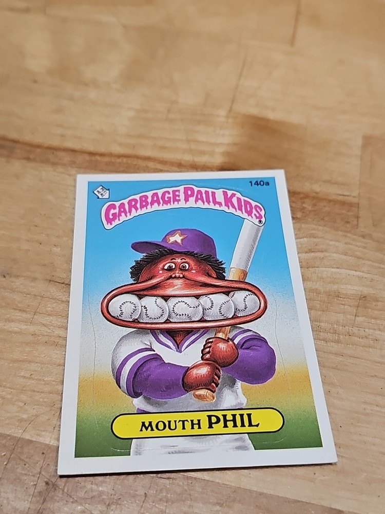 Vintage 1980s Garbage Pail Kids Mouth Phil Sticker 140a ¿